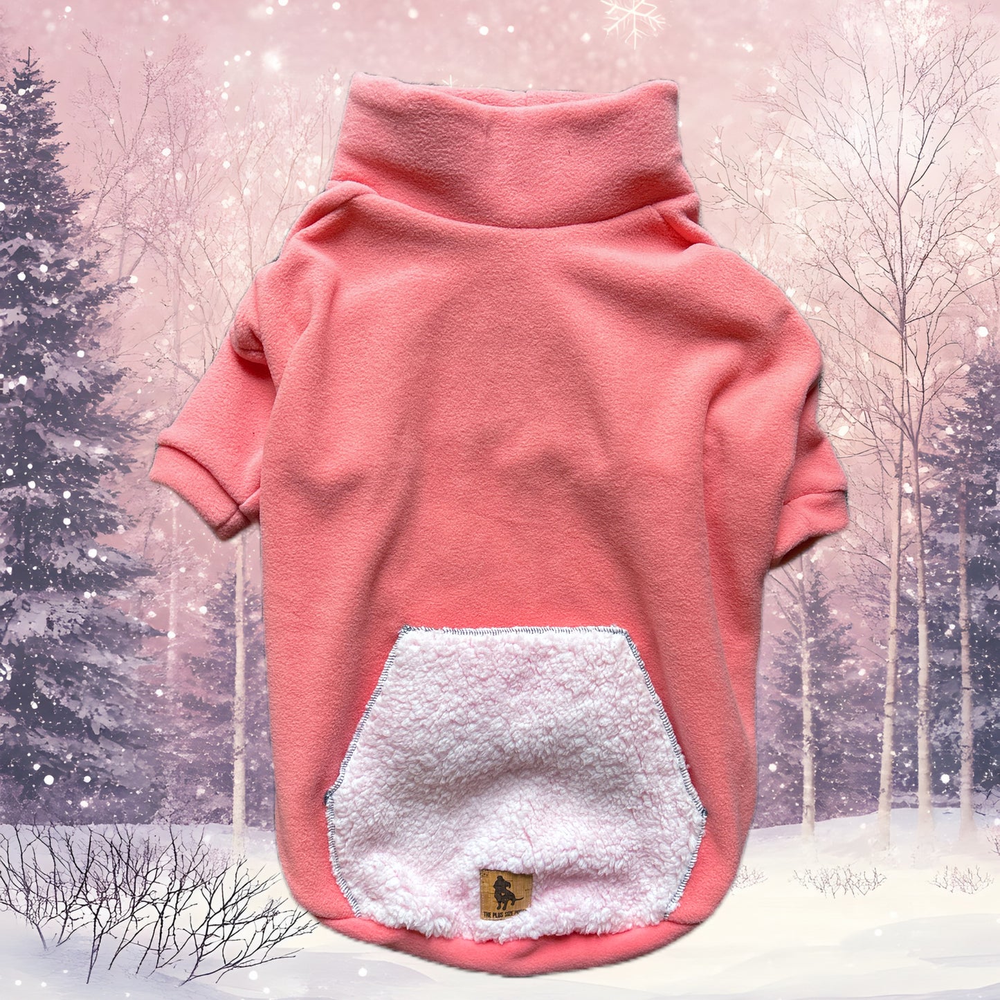 Pink Snowstorm - Fleece Dog Shirt