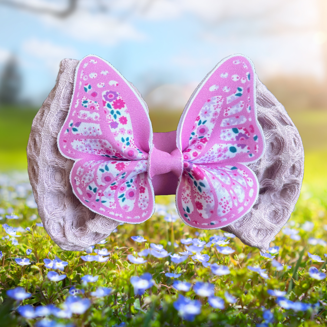 Butterfly Bow - Pink - Head Bow or Bow Tie