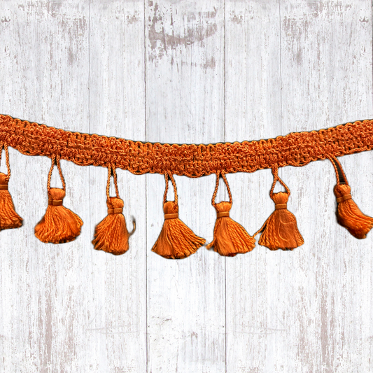 2” Orange Tassle Trim