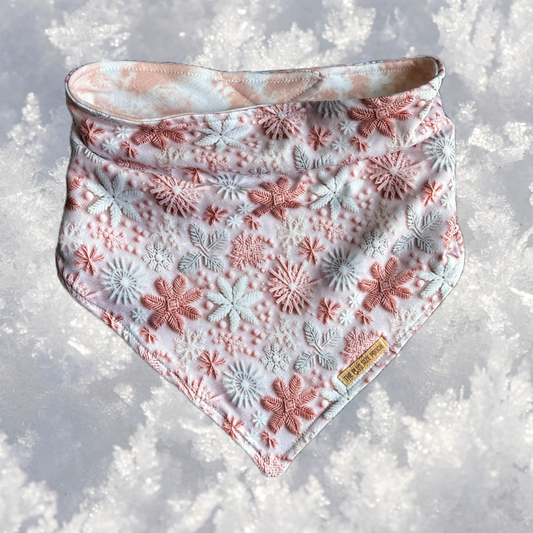 Pink Snowflakes - Everyday Stretch Bandana