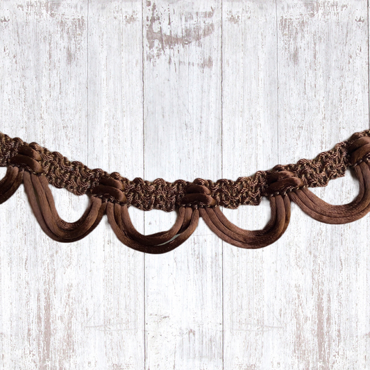 1” Chocolate Loop Trim