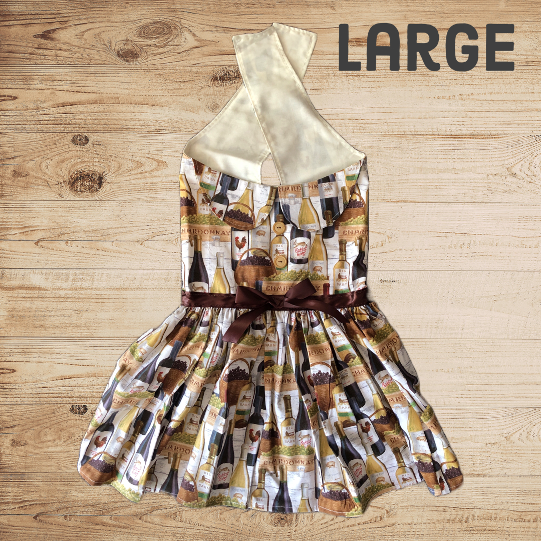 Wine night - Dog Dress - Large